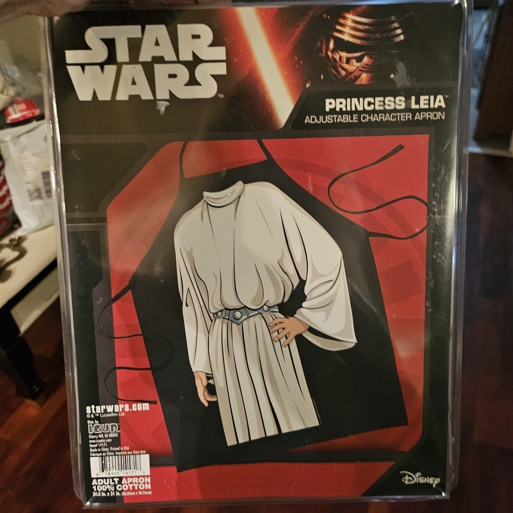 New Princess Leia Adult Character Apron Star Wars 100% Cotton